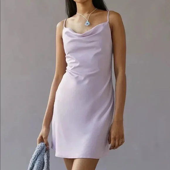 fitted lace wedding dress Amazon.com: EFJONE Women's Summer Sleeveless Cowl Neck Solid Slip Party  Cami Dress Maxi Dress : Clothing, Shoes & Jewelry main image 1